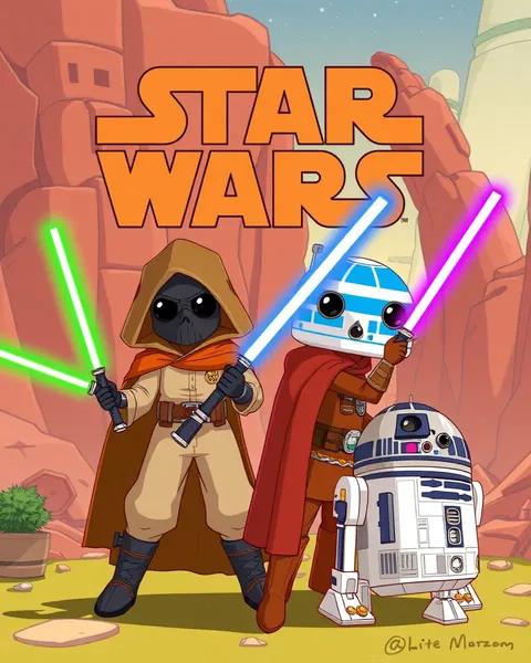 Star Wars Cartoon Pictures with Vibrant Colors