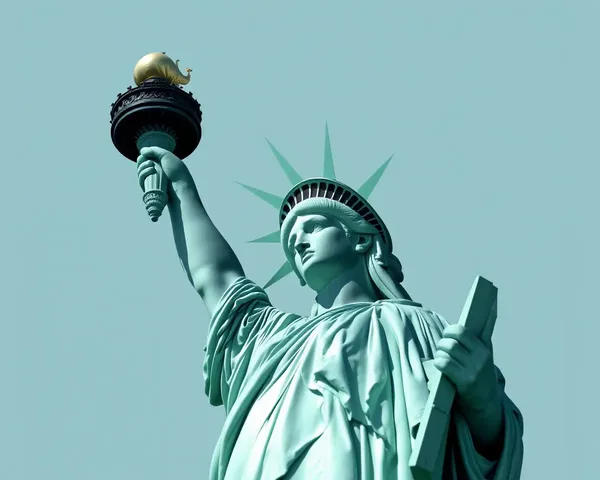 Statue of Liberty PNG Torch Iconic Landmark Symbol