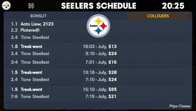 Steelers 2025/2025 Schedule Tickets: Don't Miss the Action