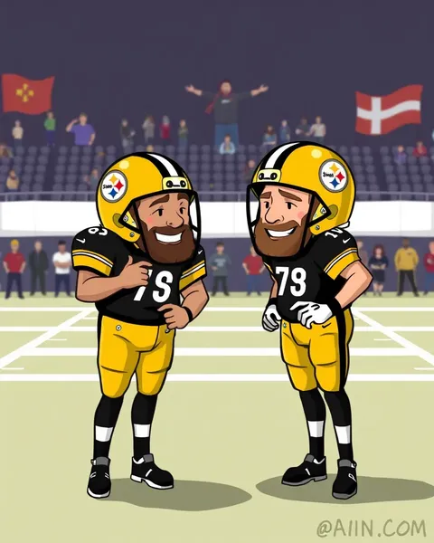 Steelers Cartoon Images with Colorful Designs