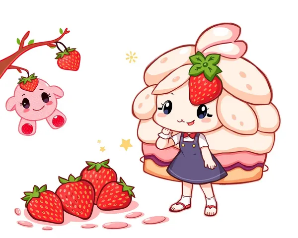 Strawberry Shortcake PNG Image for Design