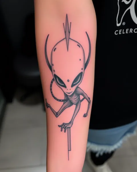 Stunning Alien Tattoo Designs for Sleeve Art