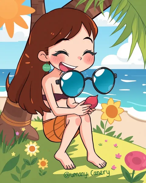 Summer Images Cartoon for Kids and Relaxation