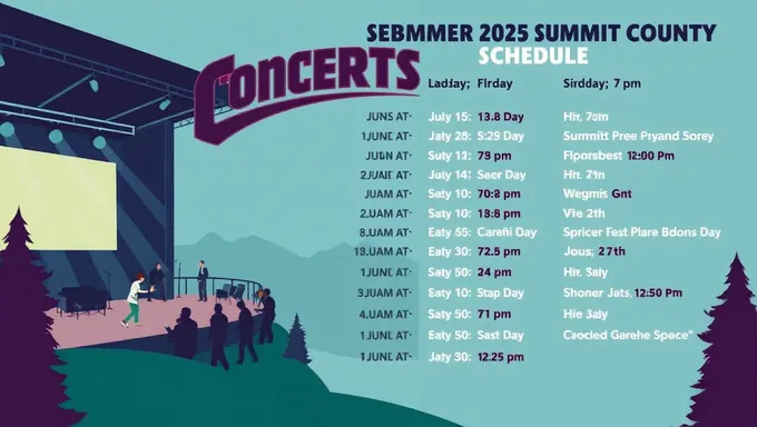 Summit County 2025 Concert Schedule Available