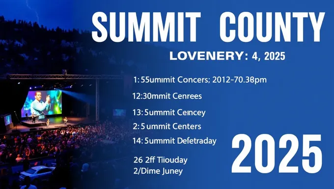 Summit County 2025 Concert Schedule Released