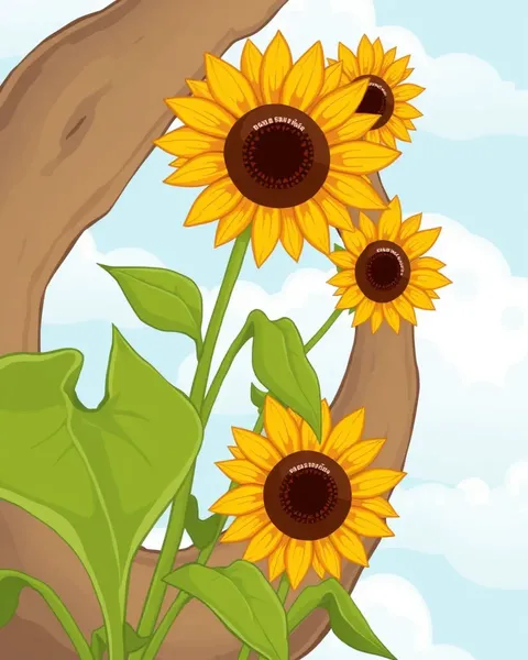 Sunflower Cartoon Picture: A Whimsical Masterpiece