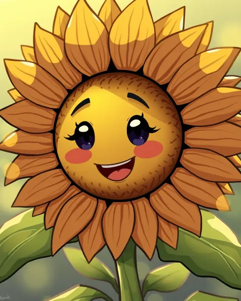 Sunflower Cartoon Pictures Lovely Character Sketches