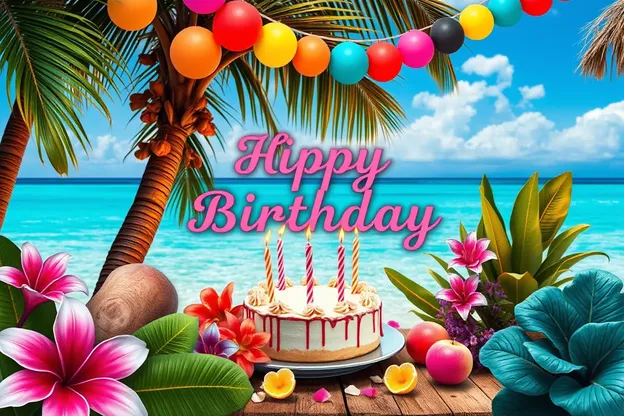 Sunny Tropical Images for Happy Birthday Joy