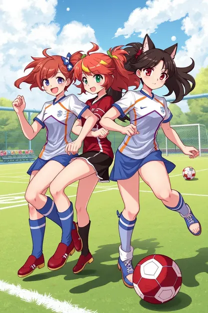 Super Ball Girls Have Fun Together