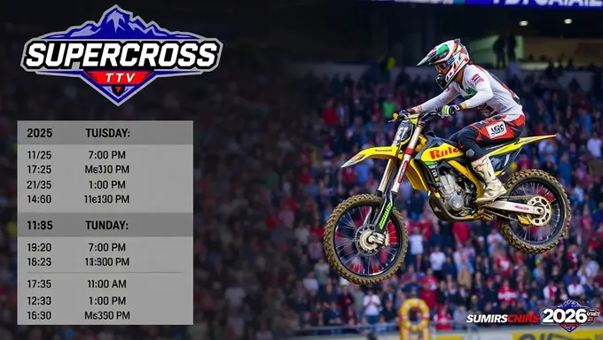 Supercross TV Schedule for 2025 Announced