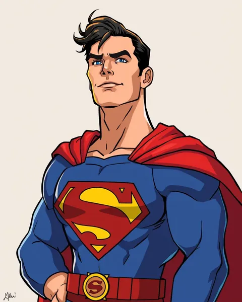 Superman's Cartoon Images in Exciting Superhero Adventures