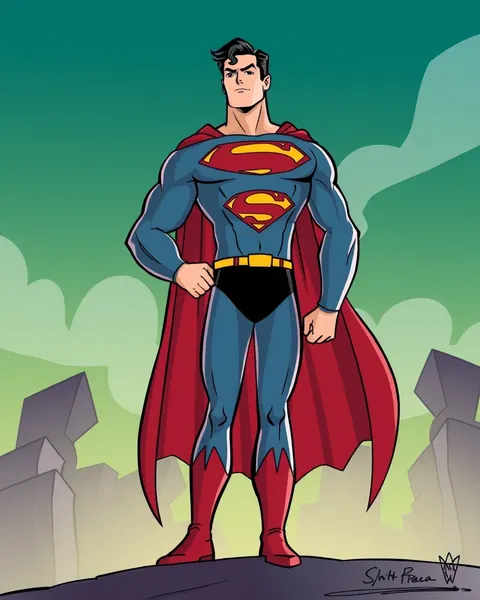 Superman Cartoon Image: Beloved DC Comics Character