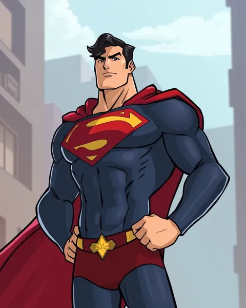 Superman Cartoon Image: Classic DC Comics Artwork