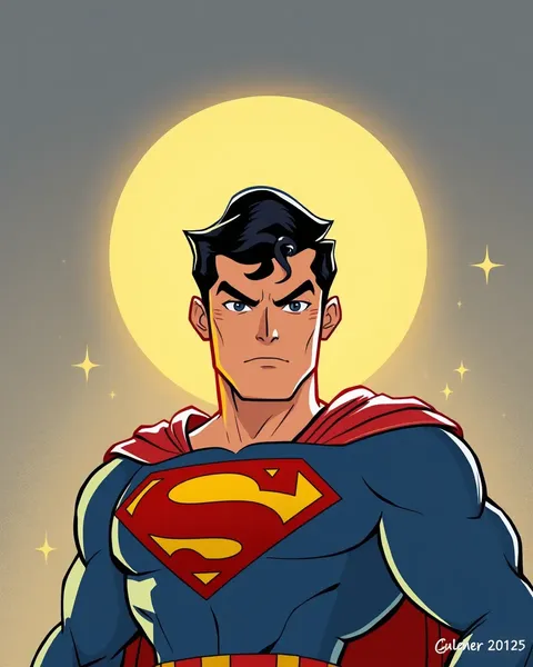 Superman Cartoon Image: Famed DC Comics Artwork