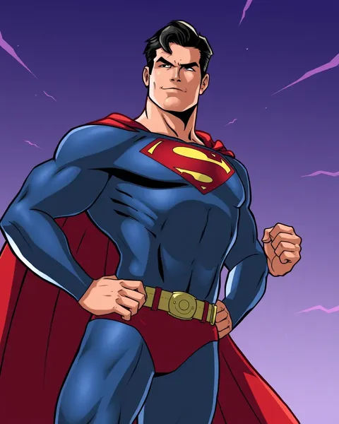 Superman Cartoon Images in Classic Style