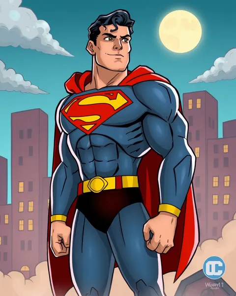 Superman Cartoon Photo Artwork on Display