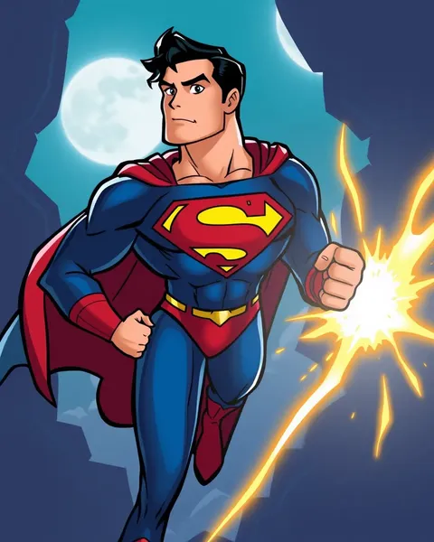 Superman Cartoon Pictures in Animated Style