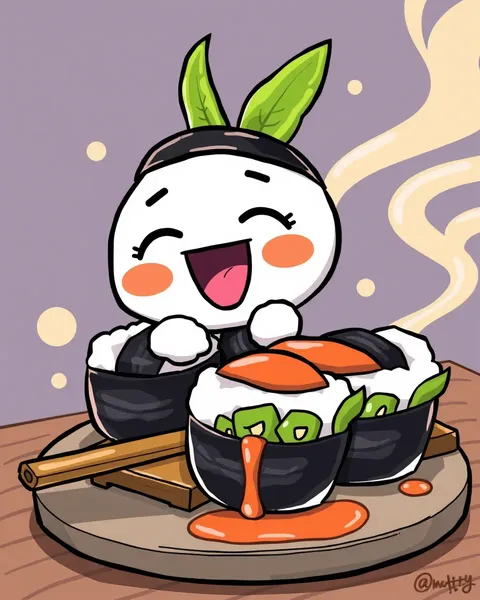 Sushi Cartoon Images for Children's Books