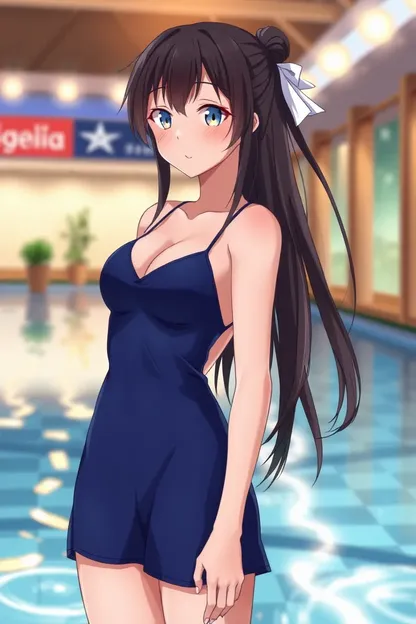 Swim Suit Girl with AI Anime Features