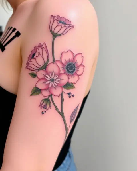 Symbolic Flowers for Tattoo Designs