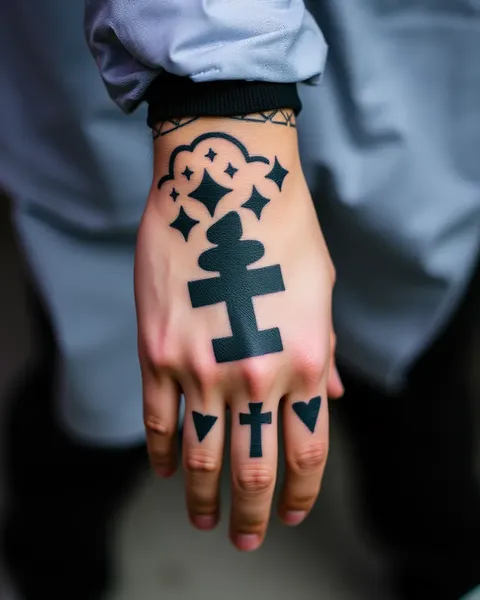 Symbolic mens hand tattoos for emotional connection