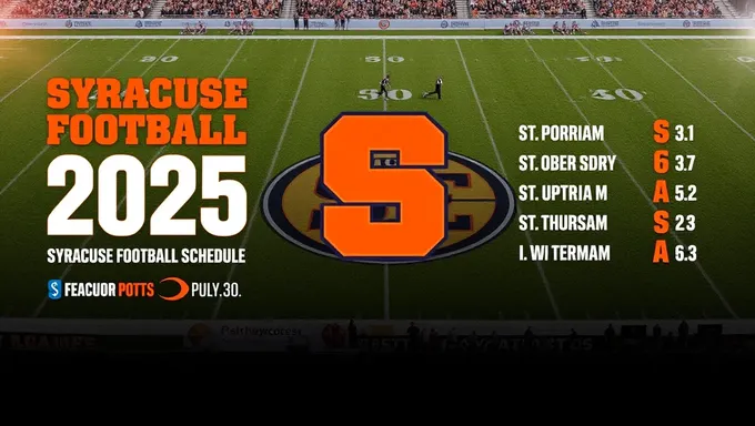 Syracuse University Football Schedule for 2025 Released