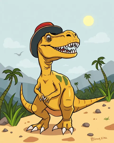 T Rex Cartoon Image: Prehistoric Dinosaur Design