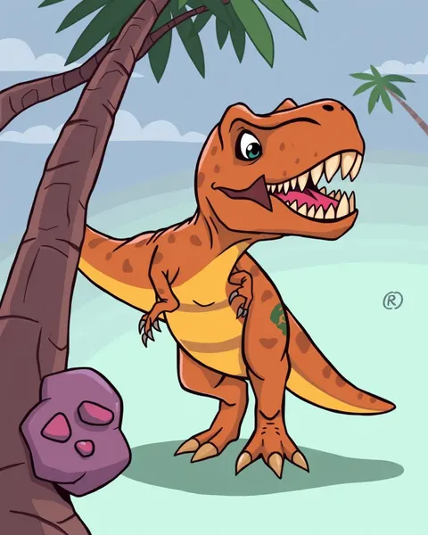 T-Rex Cartoon Pictures for Kids' Entertainment