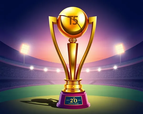 T20 World Cup Trophy PNG Rendering