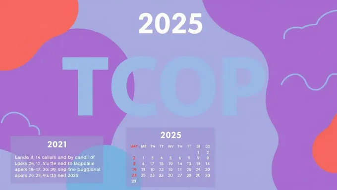 TCOP 2025 Calendar: Mark Your Calendars for Important Dates