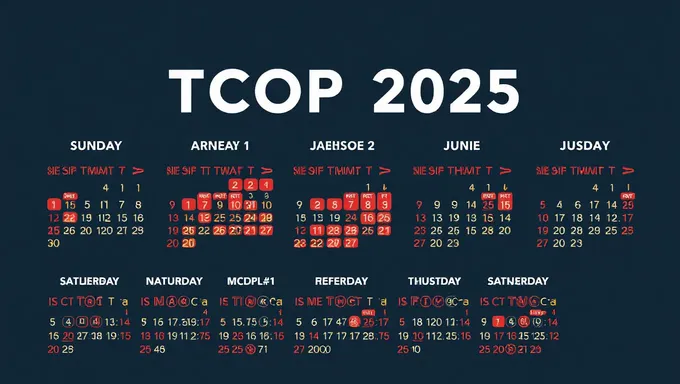 TCOP 2025 Calendar: Stay Informed with Key Dates and Times