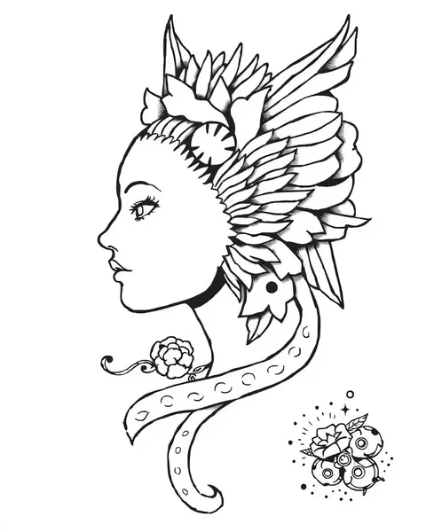 Tattoo Coloring Pages for Adult Fun