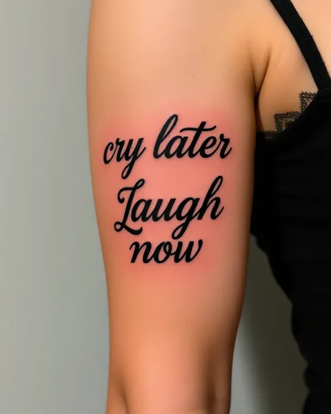 Tattoo Cry Later Laugh Now: A Path to Healing