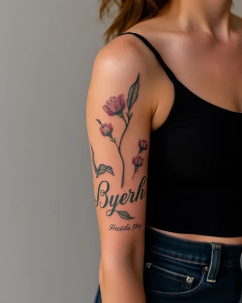 Tattoo Design for Lower Arm of a Female