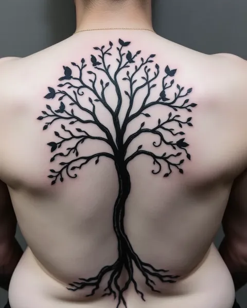 Tattoo Family Tree Symbolizing Family Heritage