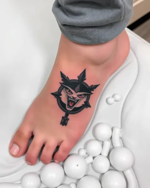 Tattoo Foot Art for Men's Beauty