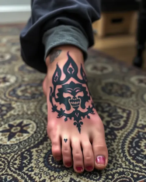 Tattoo Foot Art for Men's Personal