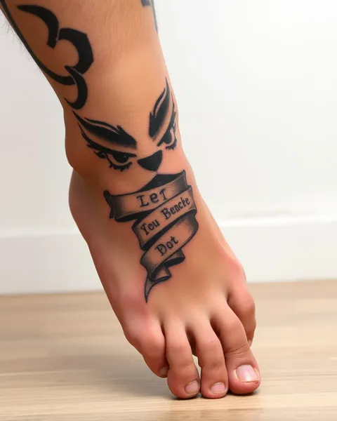 Tattoo Foot Designs for Men's Feet