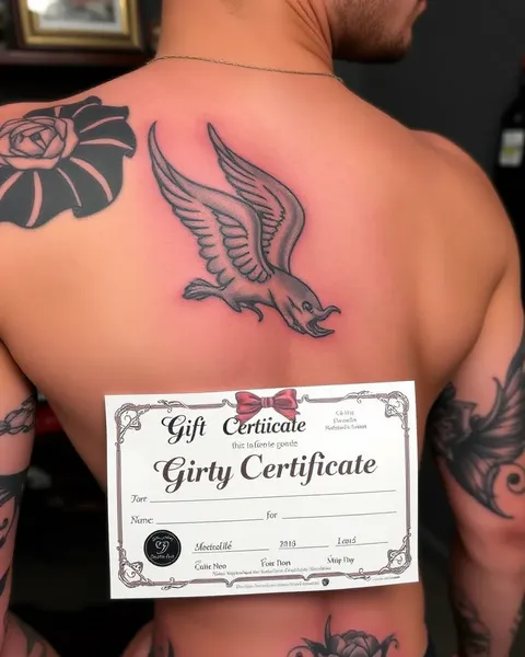 Tattoo Gift Certificate for Unique Gift