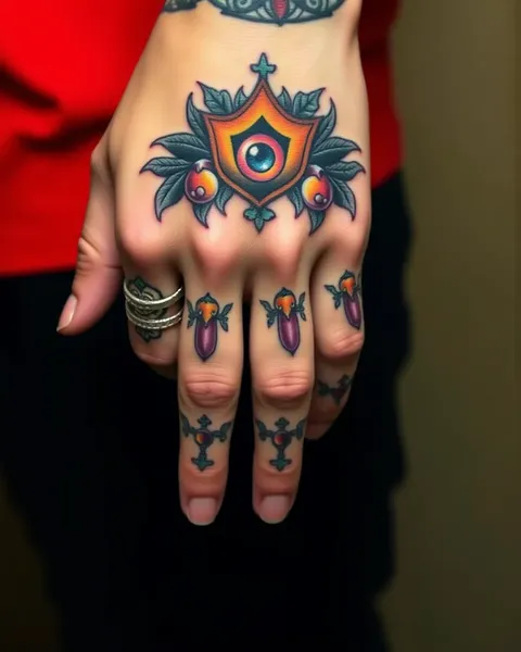 Tattoo Ideas for Knuckles: Geometric and Abstract Patterns