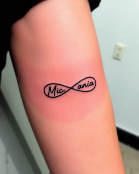 Tattoo Infinity with Name and Symbolic Significance