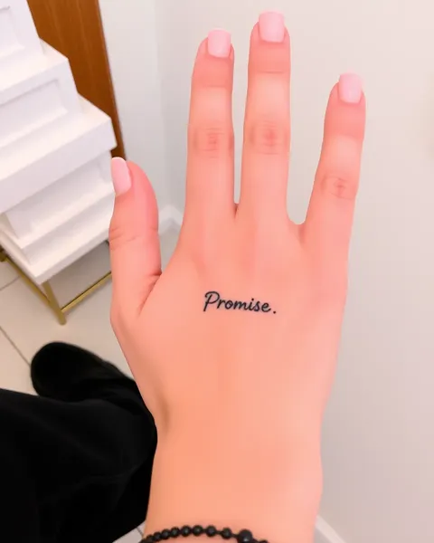 Tattoo Promise on Pinky Finger Unwavering Commitment