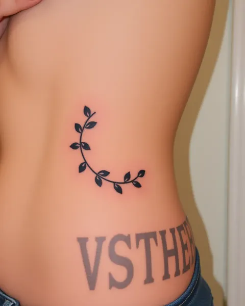 Tattoo Symbol on the Side of Stomach Skin