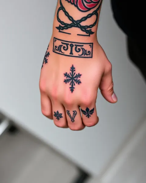 Tattoo designs for mens hand for self-identification