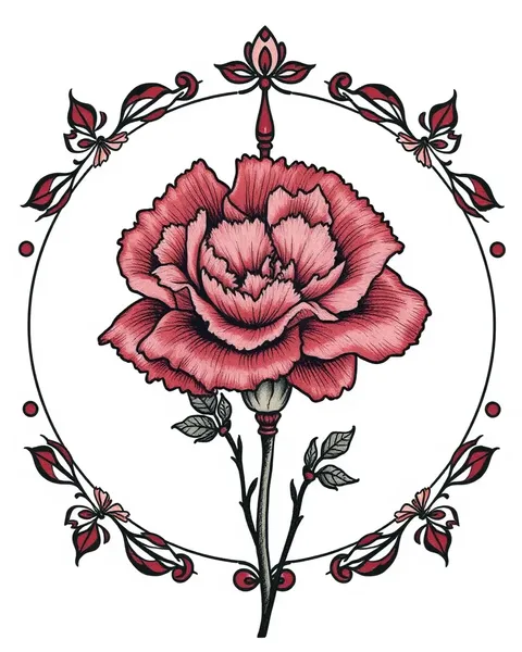 Tattoo of Carnation Flower Symbolism