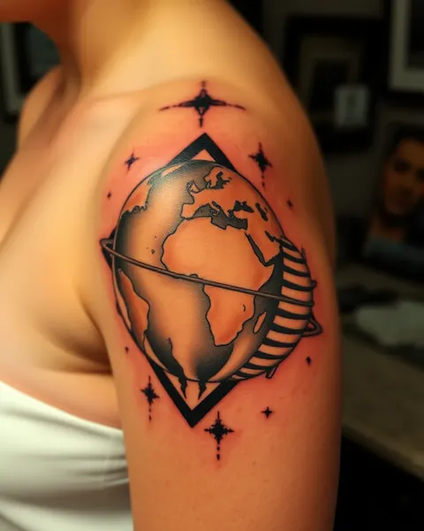 Tattoo of Planet Earth: A Symbolic Representation