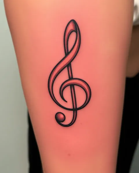 Tattoo of Treble Clef Music Symbolism Uncovered