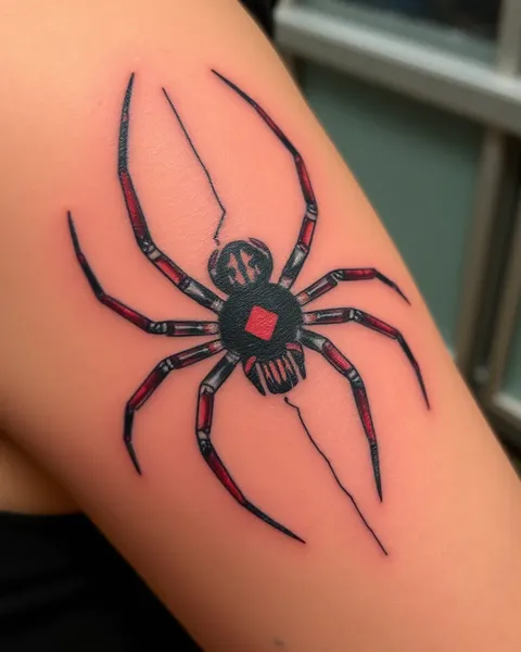 Tattoo of a Spider's Life Cycle