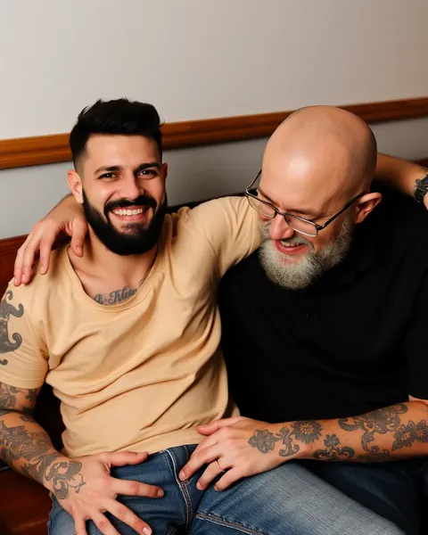 Tattoos of Father and Son