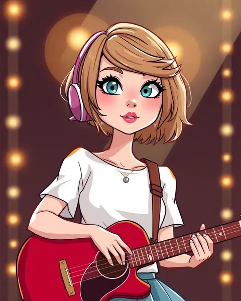 Taylor Swift Cartoon Pictures for Fans Collection